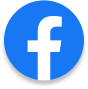 A blue and white facebook logo on top of a green background.