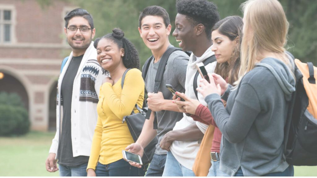 A group of people standing next to each other.
