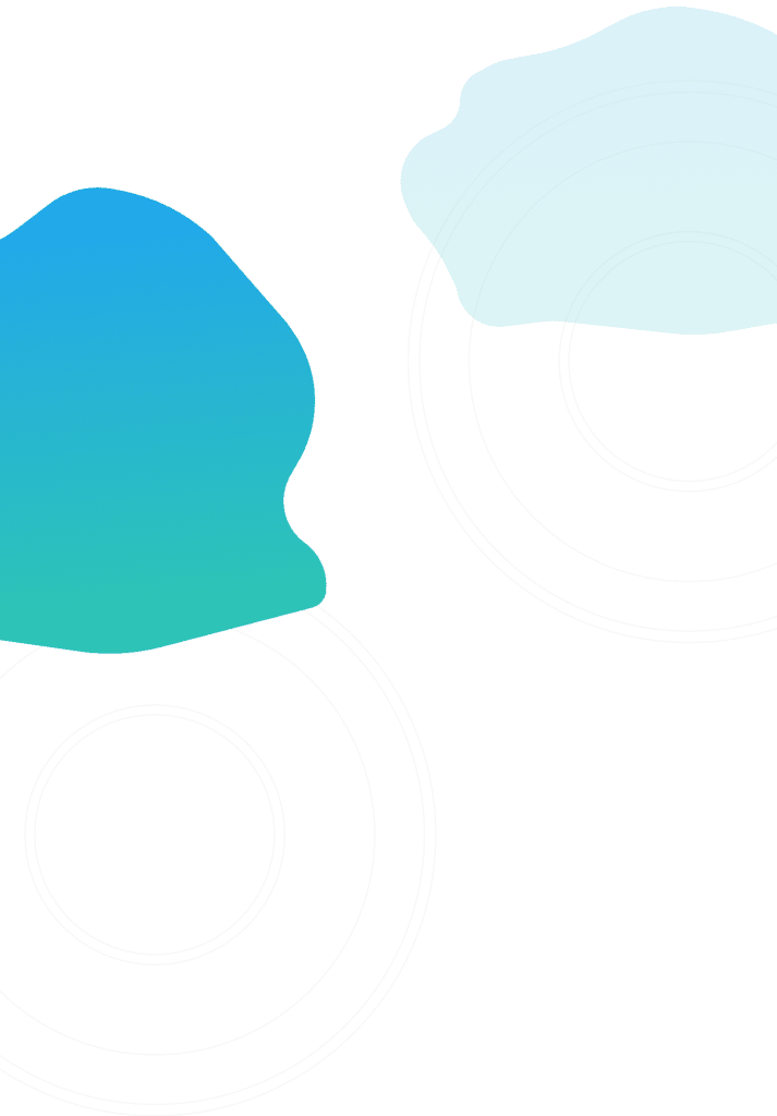 A green background with white circles and blue shapes.