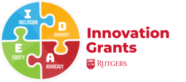 A red and yellow puzzle piece with the words " innovation grants " underneath it.